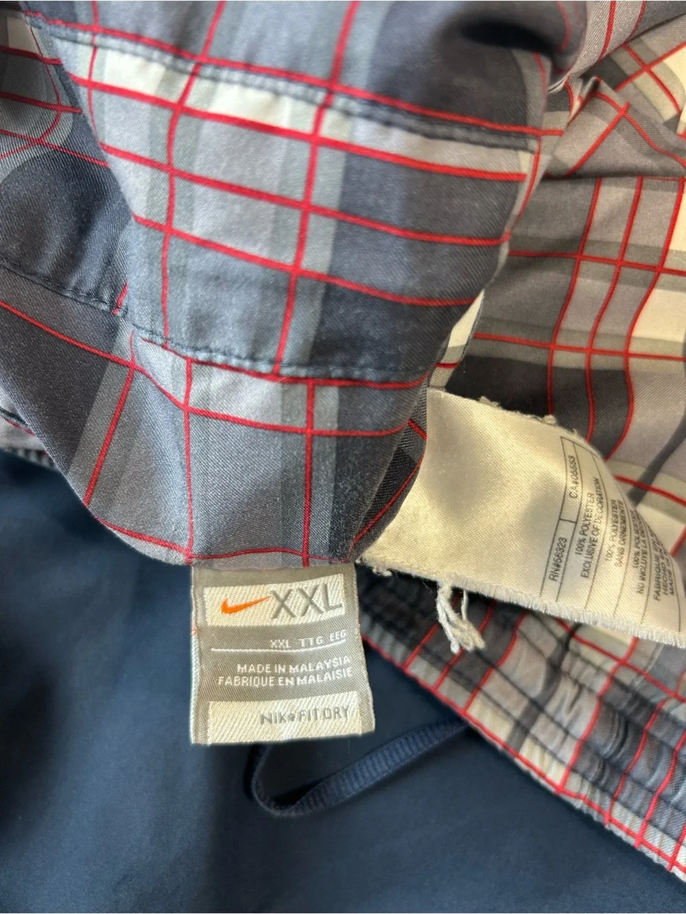 Nike Men’s Reversible Shorts plaid/Navy